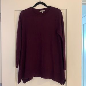Neiman Marcus Cashmere Collection Oversize Sweater Plum Size Medium